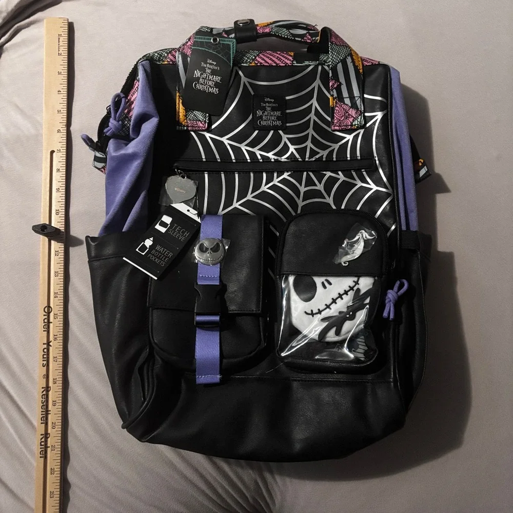 Bioworld Nightmare Before Christmas NBC Jack Skellington Backpack with Plush NWT